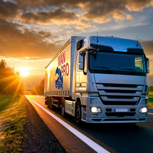 Un camion Manpro Intérim